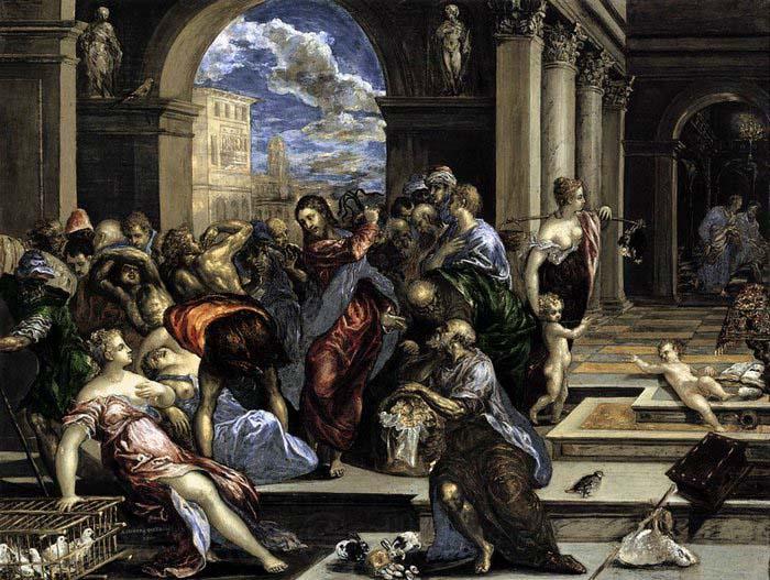 El Greco The Purification of the Temple Norge oil painting art
